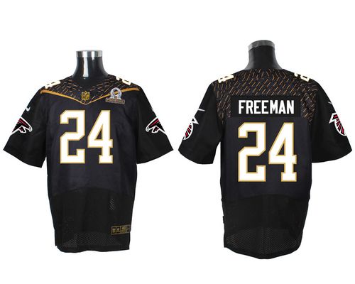 Nike Falcons #24 Devonta Freeman Black 2016 Pro Bowl Men's Stitched NFL Elite Jersey - Click Image to Close